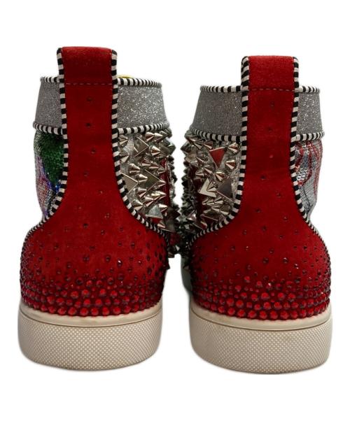 Christian Louboutin（クリスチャン・ルブタン）Christian Louboutin (クリスチャン・ルブタン) スパイクパテントハイカットスニーカー シルバー サイズ:SIZE 40の古着・服飾アイテム