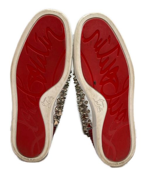 Christian Louboutin（クリスチャン・ルブタン）Christian Louboutin (クリスチャン・ルブタン) スパイクパテントハイカットスニーカー シルバー サイズ:SIZE 40の古着・服飾アイテム