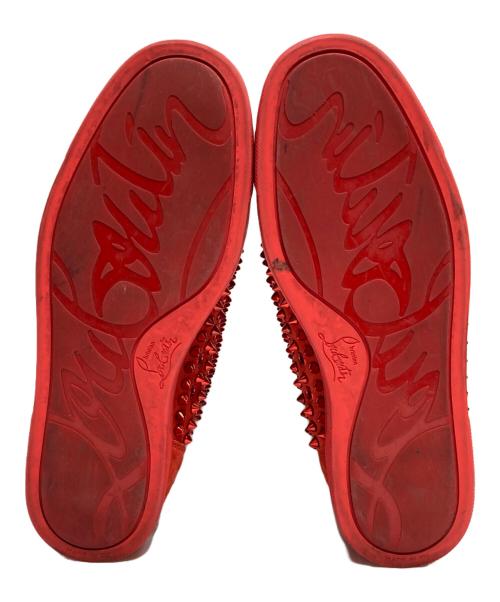 Christian Louboutin（クリスチャン・ルブタン）Christian Louboutin (クリスチャン・ルブタン) スパイクスタッズ ハイカット スニーカー レッド サイズ:SIZE 40の古着・服飾アイテム