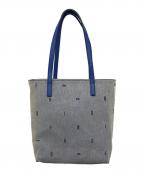 HIROFUヒロフ）の古着「【ジータ】ジャガード レザーコンビ トートバッグ M」｜グレー
