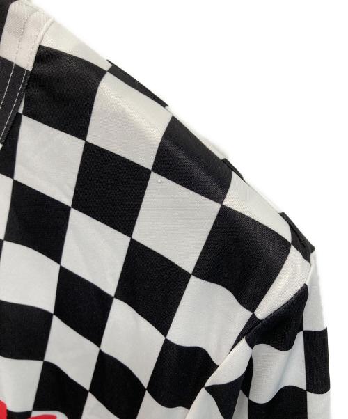 COMME des GARCONS COMME des GARCONS（コムデギャルソン コムデギャルソン）COMME des GARCONS COMME des GARCONS (コムデギャルソン コムデギャルソン) チェッカーメッセージTシャツ ブラック×ホワイト サイズ:Sの古着・服飾アイテム