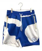 RUSSELUNOラッセルノ）の古着「PATCH WORK CAMO SHORTS(パッチワーク カモ ショーツ)」｜ホワイト×ブルー