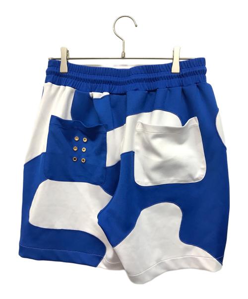 RUSSELUNO（ラッセルノ）RUSSELUNO (ラッセルノ) PATCH WORK CAMO SHORTS(パッチワーク カモ ショーツ) ホワイト×ブルー サイズ:SIZE 6の古着・服飾アイテム