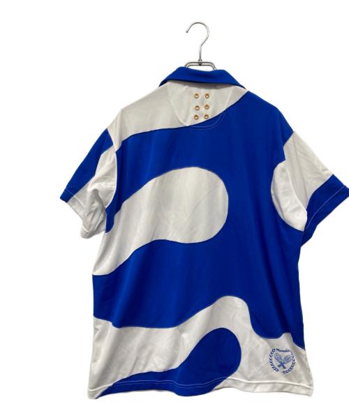 RUSSELUNO（ラッセルノ）RUSSELUNO (ラッセルノ) ポロシャツ ブルー×ホワイト サイズ:SIZE 5の古着・服飾アイテム