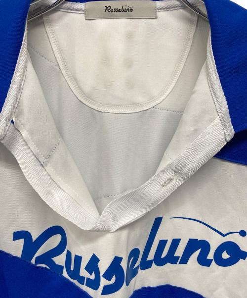 RUSSELUNO（ラッセルノ）RUSSELUNO (ラッセルノ) ポロシャツ ブルー×ホワイト サイズ:SIZE 5の古着・服飾アイテム