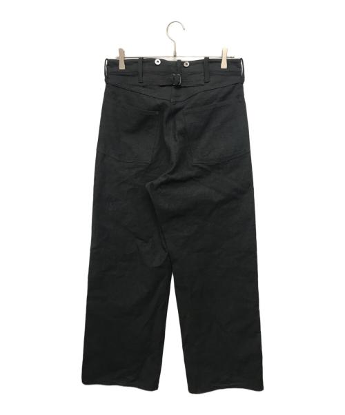 T.T（タイガ タカハシ）T.T (タイガ タカハシ) BUCKLE-BACKED TROUSERS ブラック サイズ:SIZE 32の古着・服飾アイテム