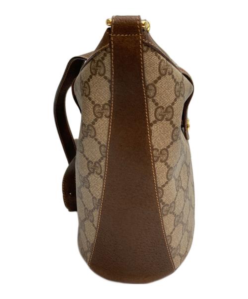GUCCI（グッチ）GUCCI (グッチ) バケツ型ショルダーバッグ ブラウンの古着・服飾アイテム