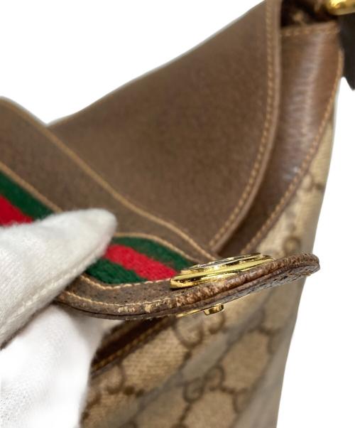 GUCCI（グッチ）GUCCI (グッチ) バケツ型ショルダーバッグ ブラウンの古着・服飾アイテム
