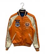 POLO RALPH LAURENポロ・ラルフローレン）の古着「リバーシブルスーベニアジャケット」｜オレンジ×ネイビー