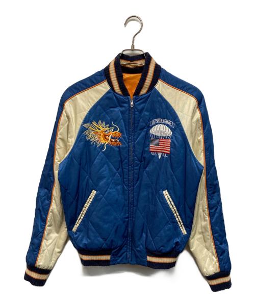 POLO RALPH LAUREN（ポロ・ラルフローレン）POLO RALPH LAUREN (ポロ・ラルフローレン) リバーシブルスーベニアジャケット オレンジ×ネイビー サイズ:XSの古着・服飾アイテム