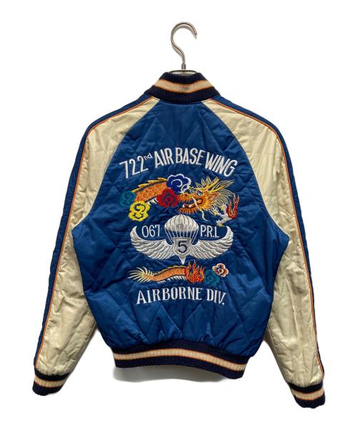 POLO RALPH LAUREN（ポロ・ラルフローレン）POLO RALPH LAUREN (ポロ・ラルフローレン) リバーシブルスーベニアジャケット オレンジ×ネイビー サイズ:XSの古着・服飾アイテム