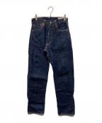 EVISUエヴィス）の古着「Lot2001 No.2 ビッグカモメデニムパンツ」｜インディゴ×レッド