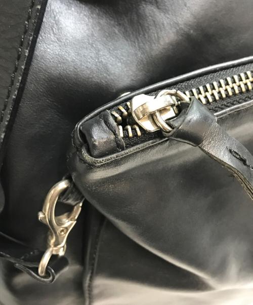 MM6 Maison Margiela（エムエムシックスメゾンマルジェラ）MM6 Maison Margiela (エムエムシックスメゾンマルジェラ) レザートートバッグ ブラックの古着・服飾アイテム