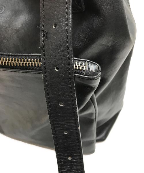 MM6 Maison Margiela（エムエムシックスメゾンマルジェラ）MM6 Maison Margiela (エムエムシックスメゾンマルジェラ) レザートートバッグ ブラックの古着・服飾アイテム