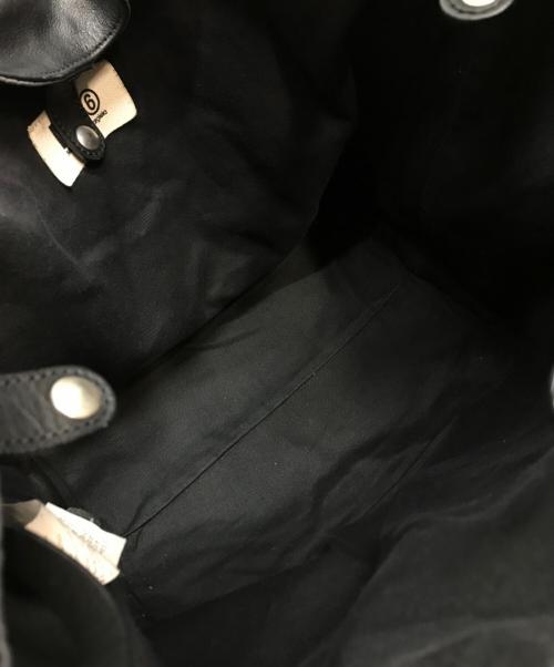 MM6 Maison Margiela（エムエムシックスメゾンマルジェラ）MM6 Maison Margiela (エムエムシックスメゾンマルジェラ) レザートートバッグ ブラックの古着・服飾アイテム