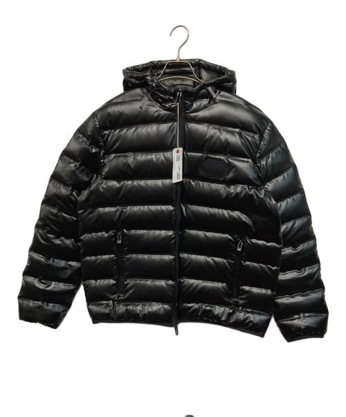 EMPORIO ARMANI（エンポリオアルマーニ）EMPORIO ARMANI (エンポリオアルマーニ) フーディーダウンジャケット ブラック サイズ:SIZE 50の古着・服飾アイテム