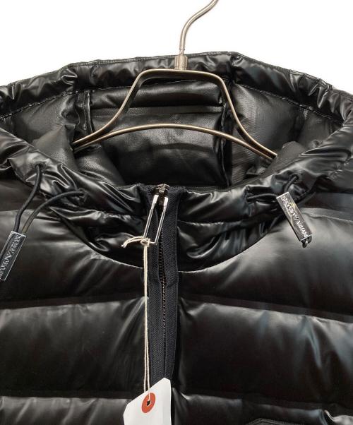 EMPORIO ARMANI（エンポリオアルマーニ）EMPORIO ARMANI (エンポリオアルマーニ) フーディーダウンジャケット ブラック サイズ:SIZE 50の古着・服飾アイテム