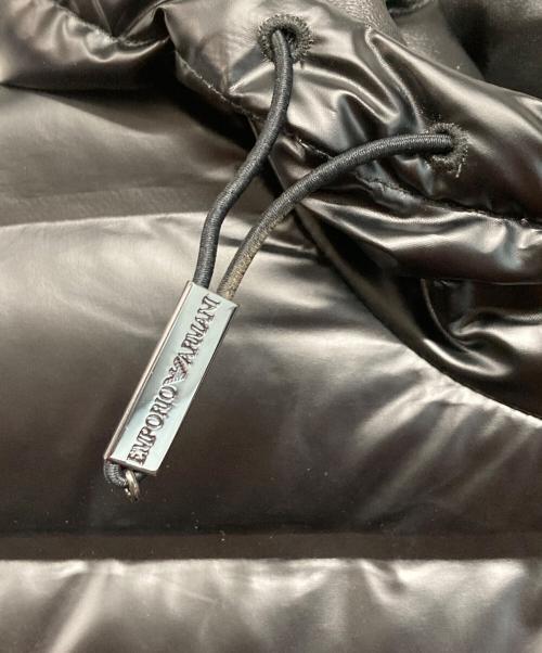 EMPORIO ARMANI（エンポリオアルマーニ）EMPORIO ARMANI (エンポリオアルマーニ) フーディーダウンジャケット ブラック サイズ:SIZE 50の古着・服飾アイテム
