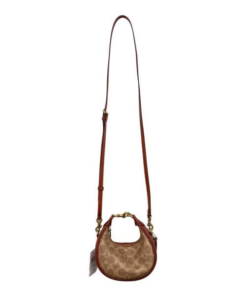 COACH（コーチ）COACH (コーチ) JONIE SIGNATURE（ジョニー・シグネチャー）ショルダーバック ブラウンの古着・服飾アイテム