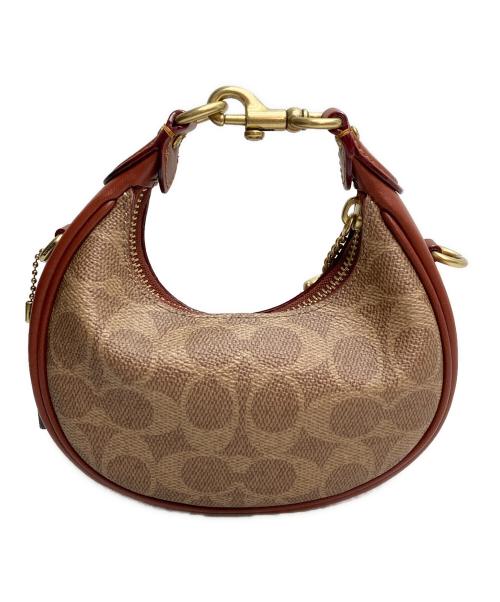 COACH（コーチ）COACH (コーチ) JONIE SIGNATURE（ジョニー・シグネチャー）ショルダーバック ブラウンの古着・服飾アイテム
