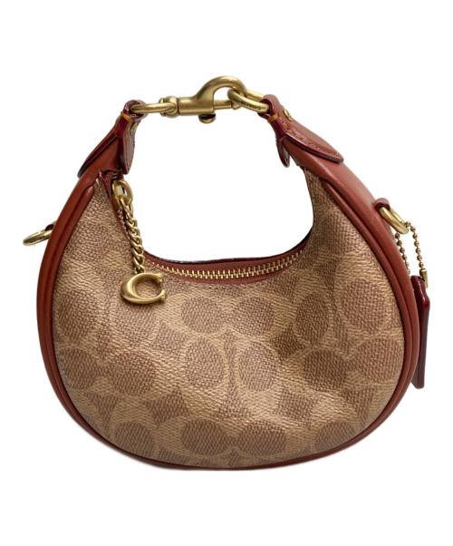 COACH（コーチ）COACH (コーチ) JONIE SIGNATURE（ジョニー・シグネチャー）ショルダーバック ブラウンの古着・服飾アイテム