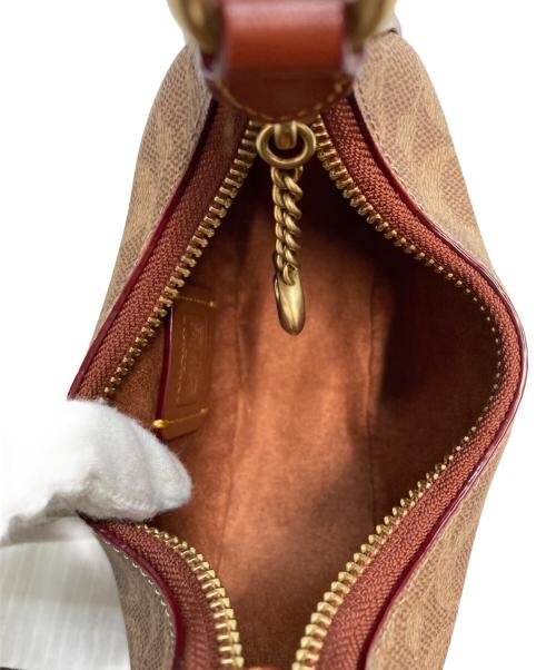 COACH（コーチ）COACH (コーチ) JONIE SIGNATURE（ジョニー・シグネチャー）ショルダーバック ブラウンの古着・服飾アイテム