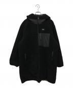 TAIONタイオン）の古着「ボア×ダウンリバーシブルフードコート」｜ブラック