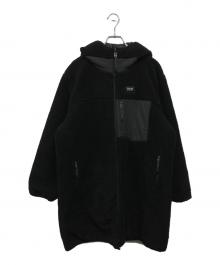 TAION（タイオン）の古着「ボア×ダウンリバーシブルフードコート」｜ブラック