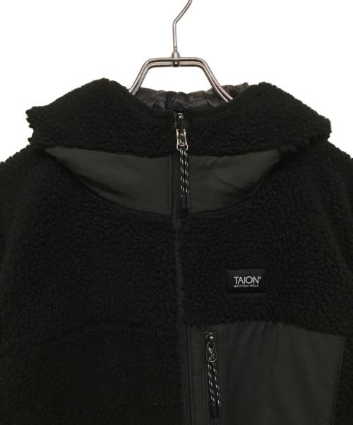 TAION（タイオン）TAION (タイオン) ボア×ダウンリバーシブルフードコート ブラック サイズ:Freeの古着・服飾アイテム