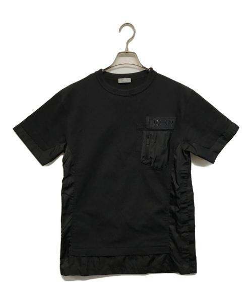 sacai（サカイ）sacai (サカイ) DIOR (ディオール) オーバーサイズ ドッキング 半袖Tシャツ ブラック サイズ:Sの古着・服飾アイテム