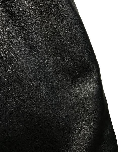 moniseur NICOLE（ムッシュ・ニコル）moniseur NICOLE (ムッシュ・ニコル) ex/tra (エクストラ) ラムレザー ライダースブルゾン ブラック サイズ:48の古着・服飾アイテム