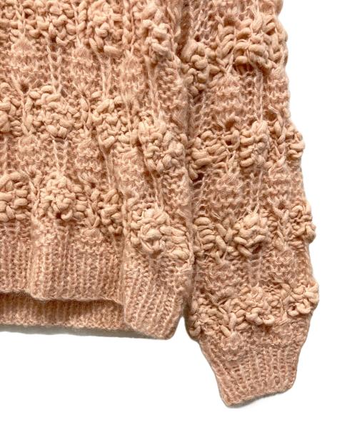 CLANE（クラネ）CLANE (クラネ) BUMPY OVER V NECK KNIT TOPS（バンピー オーバー ブイネック ニット トップス） ピンク サイズ:1の古着・服飾アイテム