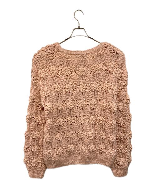 CLANE（クラネ）CLANE (クラネ) BUMPY OVER V NECK KNIT TOPS（バンピー オーバー ブイネック ニット トップス） ピンク サイズ:1の古着・服飾アイテム
