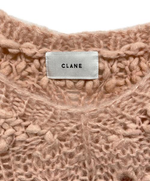 CLANE（クラネ）CLANE (クラネ) BUMPY OVER V NECK KNIT TOPS（バンピー オーバー ブイネック ニット トップス） ピンク サイズ:1の古着・服飾アイテム