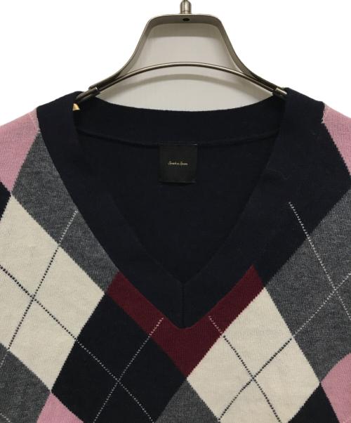 Spick and Span（スピック＆スパン）Spick and Span (スピック＆スパン) アーガイルVネックプルオーバー ネイビー サイズ:SIZE FREEの古着・服飾アイテム