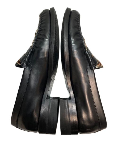 CELINE（セリーヌ）CELINE (セリーヌ) ハラコローファー ブラック×ブラウン サイズ:39の古着・服飾アイテム