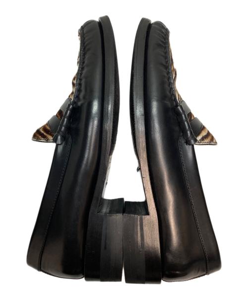 CELINE（セリーヌ）CELINE (セリーヌ) ハラコローファー ブラック×ブラウン サイズ:39の古着・服飾アイテム