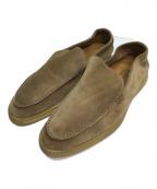 LORO PIANAロロピアーナ）の古着「サマーウォークスエードモカシンシューズ」｜ベージュ