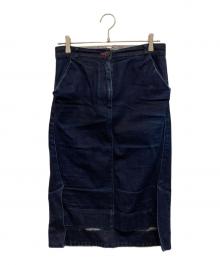 Vivienne Westwood RED LABEL（ヴィヴィアンウエストウッドレッドレーベル）の古着「オーブデザインデニムスカート」｜インディゴ