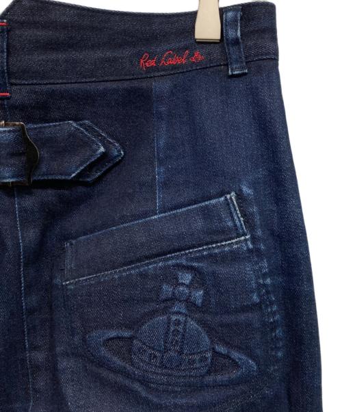 Vivienne Westwood RED LABEL（ヴィヴィアンウエストウッドレッドレーベル）Vivienne Westwood RED LABEL (ヴィヴィアンウエストウッドレッドレーベル) オーブデザインデニムスカート インディゴ サイズ:SIZE 3の古着・服飾アイテム