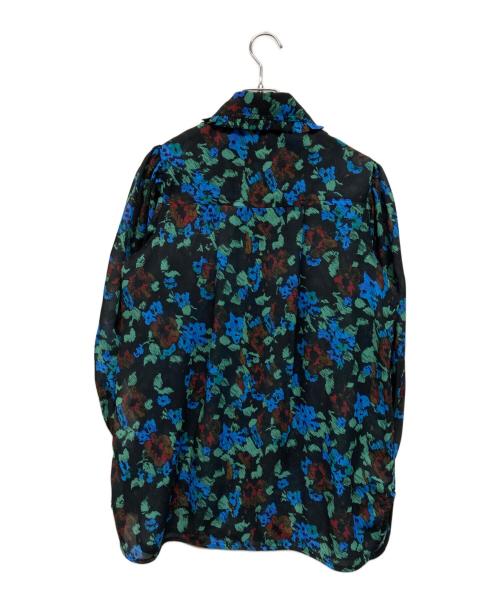 GANNI（ガニー）Ganni (ガニー) フローラルプリントパフスリーブシャツブラウス ブラック サイズ:SIZE 32の古着・服飾アイテム