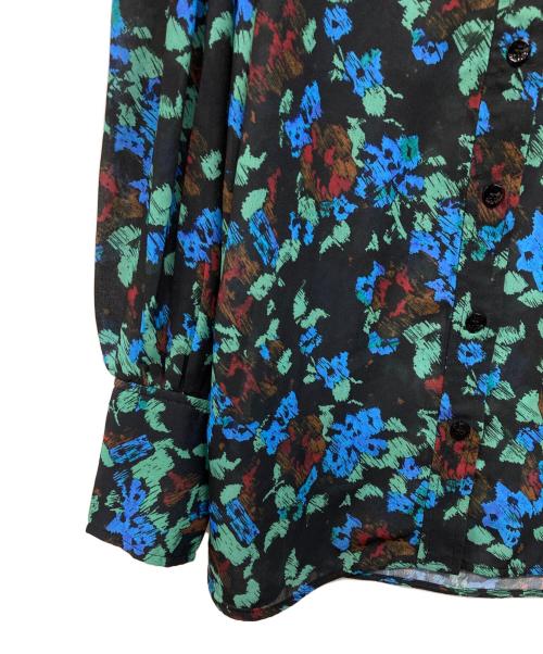GANNI（ガニー）Ganni (ガニー) フローラルプリントパフスリーブシャツブラウス ブラック サイズ:SIZE 32の古着・服飾アイテム
