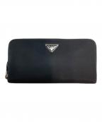 PRADAプラダ）の古着「TESSUTO ラウンドファスナー ナイロンロングウォレット」｜ブラック(ネーロ)