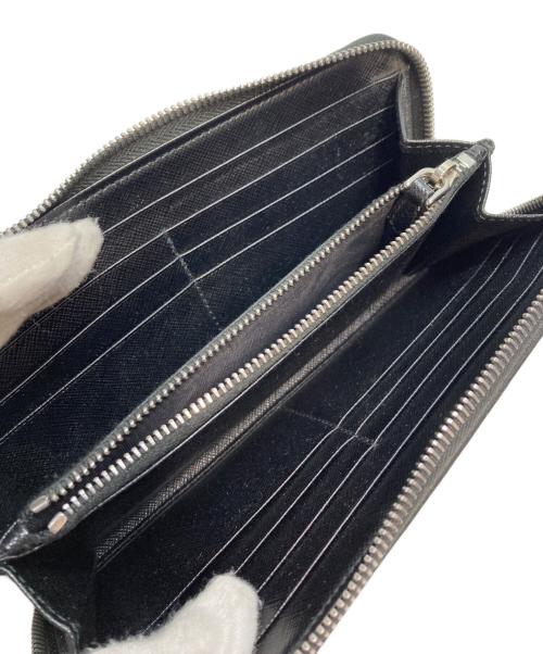 PRADA（プラダ）PRADA (プラダ) TESSUTO ラウンドファスナー ナイロンロングウォレット ブラック(ネーロ)の古着・服飾アイテム