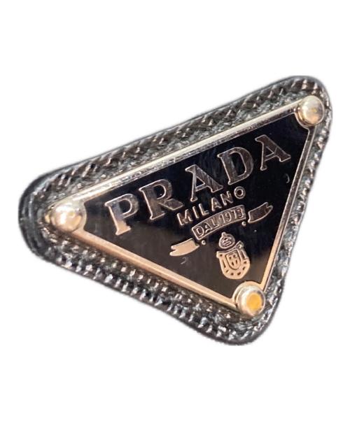 PRADA（プラダ）PRADA (プラダ) TESSUTO ラウンドファスナー ナイロンロングウォレット ブラック(ネーロ)の古着・服飾アイテム