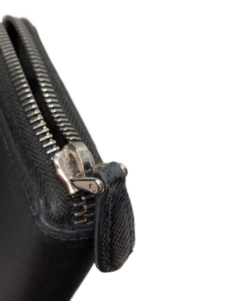 PRADA（プラダ）PRADA (プラダ) TESSUTO ラウンドファスナー ナイロンロングウォレット ブラック(ネーロ)の古着・服飾アイテム