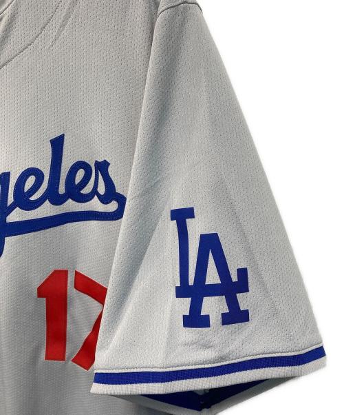 NIKE（ナイキ）NIKE (ナイキ) MLB (エムエルビー) ベースボールシャツ ゲームシャツ グレー×ブルー サイズ:L 未使用品の古着・服飾アイテム