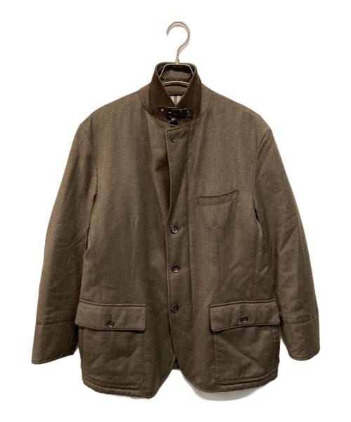 BURBERRY LONDON（バーバリーロンドン）BURBERRY LONDON (バーバリーロンドン) 裏地ノバチェック スタンドカラーダウンジャケット ブラウン サイズ:Lの古着・服飾アイテム