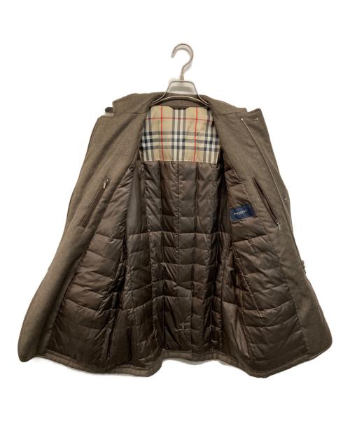 BURBERRY LONDON（バーバリーロンドン）BURBERRY LONDON (バーバリーロンドン) 裏地ノバチェック スタンドカラーダウンジャケット ブラウン サイズ:Lの古着・服飾アイテム