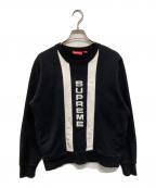 SUPREMEシュプリーム）の古着「フロント刺繍スウェット」｜ブラック×ホワイト
